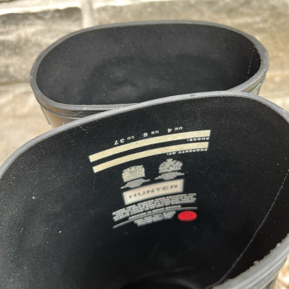 Hunter Boots - Womens Original Tall Rain Boots (Black) Size 37 - Picture 10 of 14